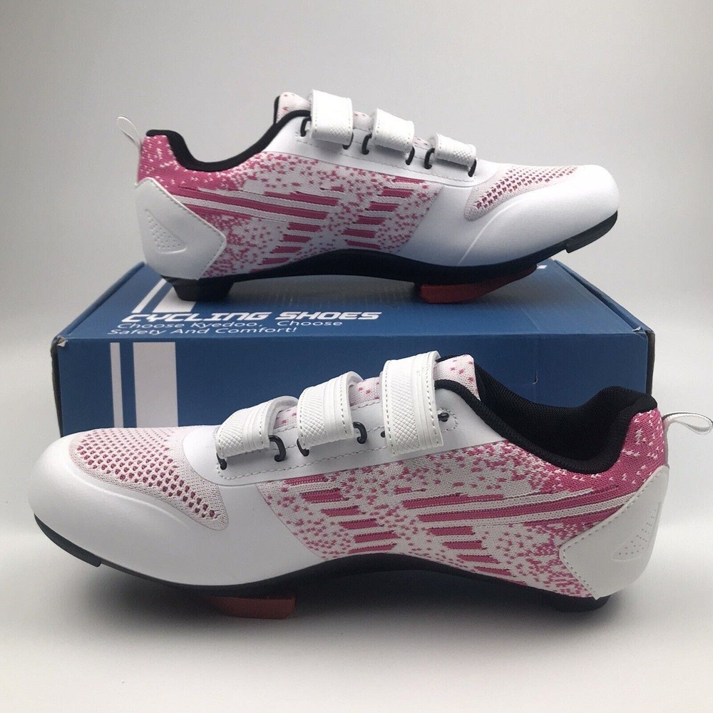 Kyedoo Cycling Shoe Unisex Size 7.5 White And Pink New In Box